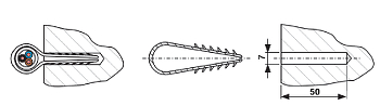 Clips diblu cabluri 6-10mm UZP-2(50 buc)